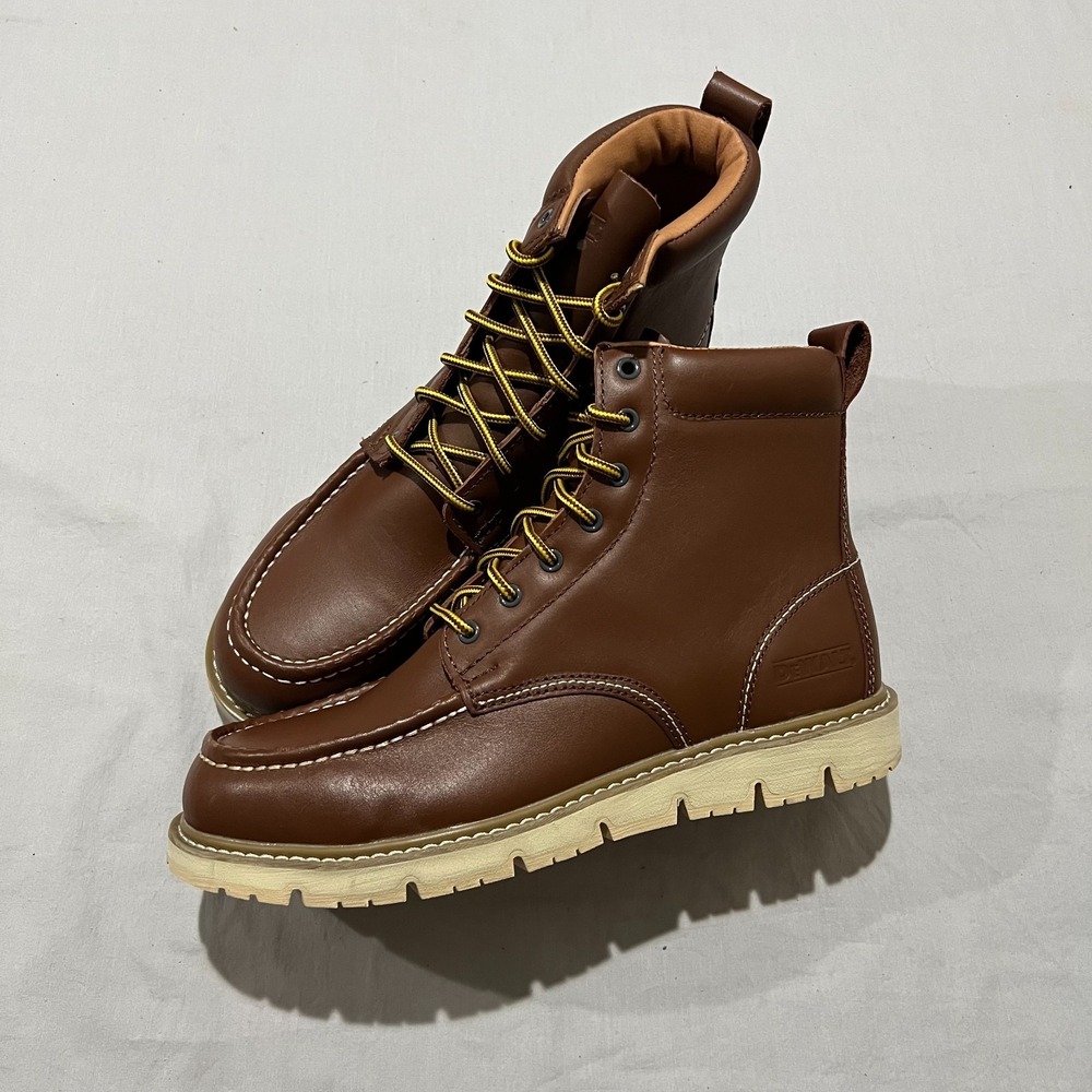NWOB Dewalt Rockingham Moc PT Mens Brown Leather Lace Up Ankle Work Boots 12M
